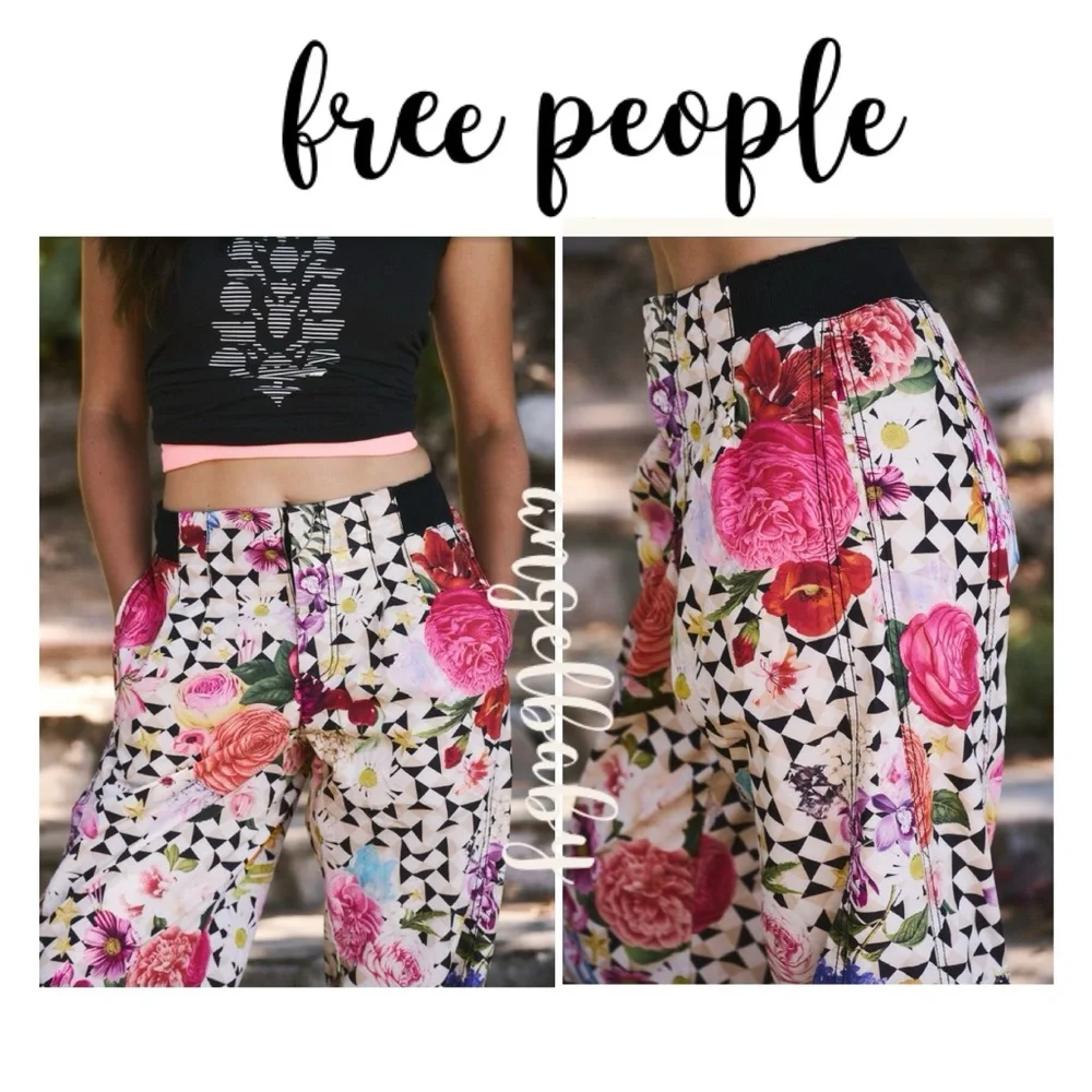 Free People Mesmerize Me Printed Pants in Take a Trip Floral! - Picture 3 of 16